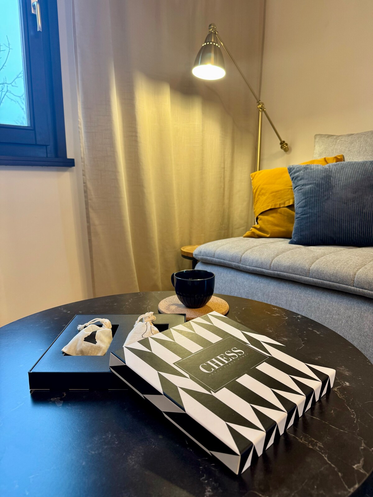Cozy reading corner